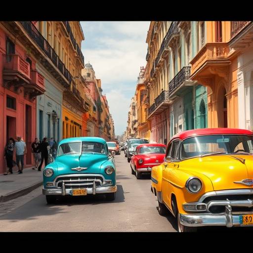 Havana, Cuba - Colorful streets and vintage cars